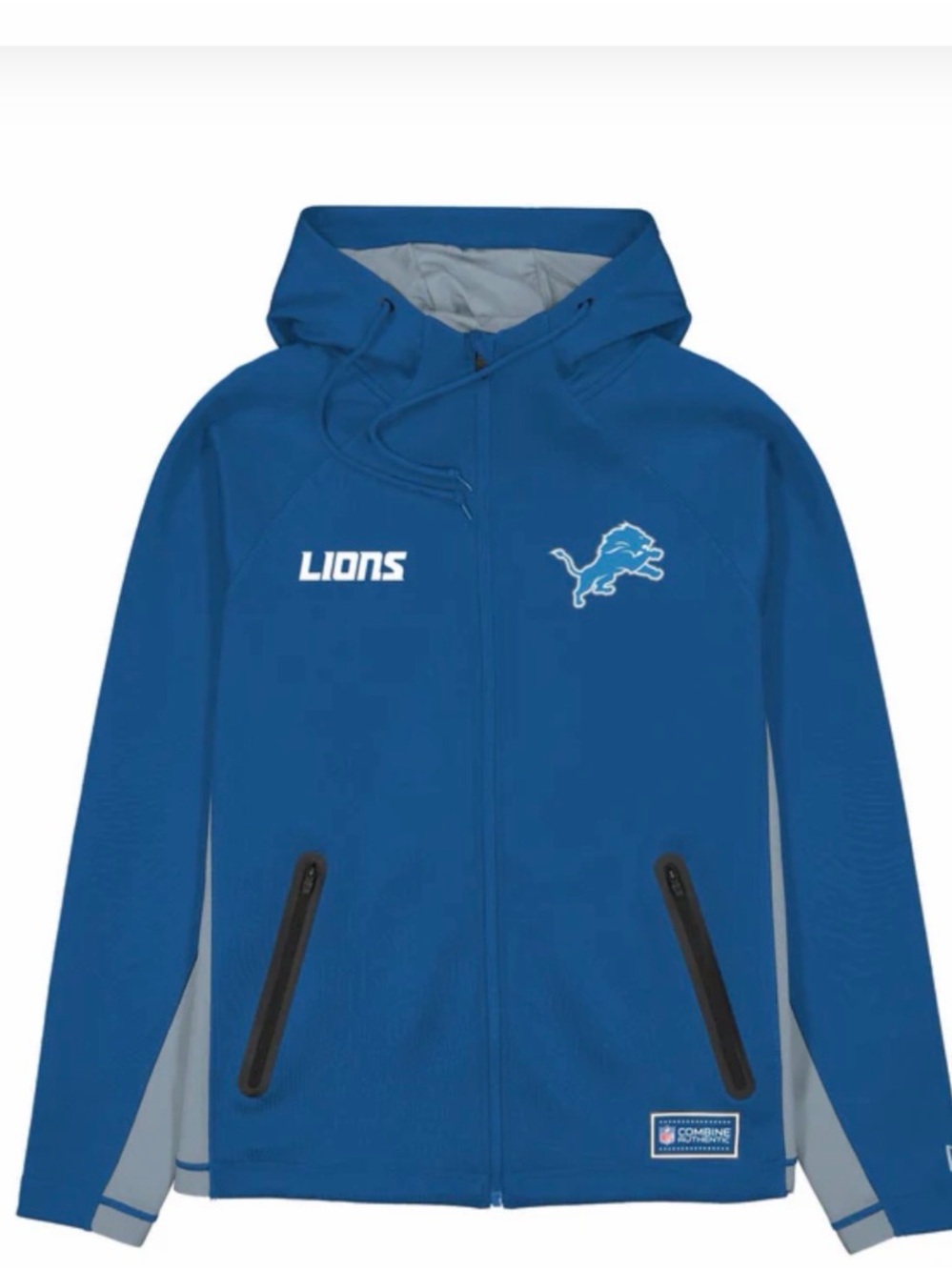 NFL Detroit Lions Blue Hooded Full-Zip Sweatshirt